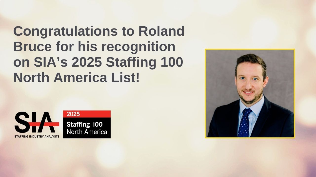 Roland Bruce Named in SIA’s 2025 Staffing 100 North America